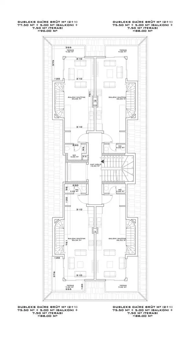 Flat 31m² in Turkey, Kargicak. Priced at 121000€ rent photo-25