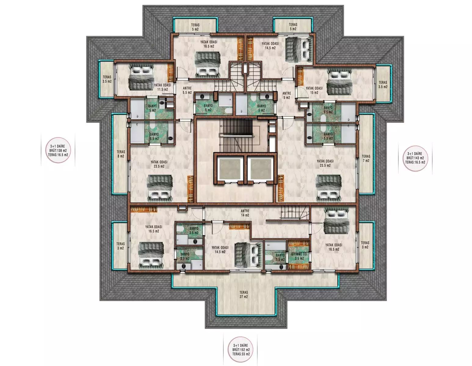 Penthouse 138m² in Turkey, Mahmutlar. Priced at 450000€ rent photo-20