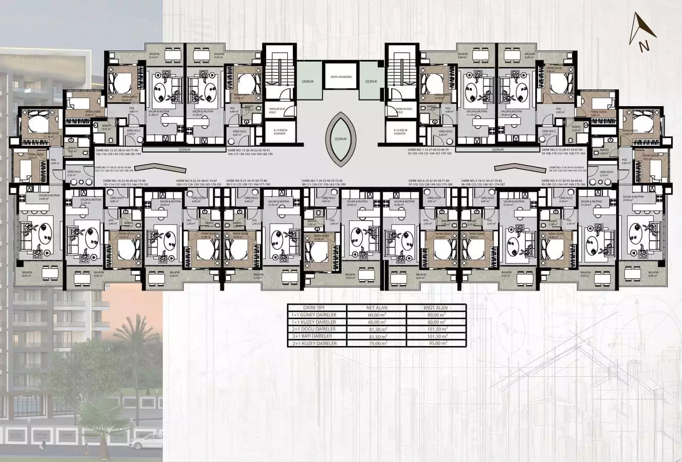 Flat 78m² in Turkey, Mersin. Priced at 97500€ rent photo-25