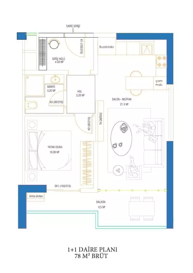 Flat 78m² in Turkey, Mersin. Priced at 97500€ rent photo-26
