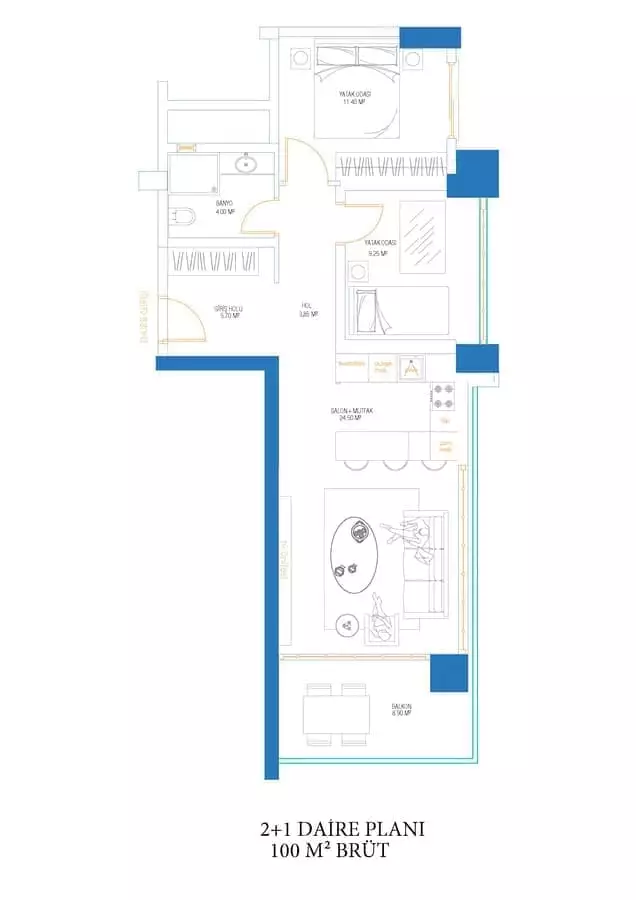 Flat 78m² in Turkey, Mersin. Priced at 97500€ rent photo-27