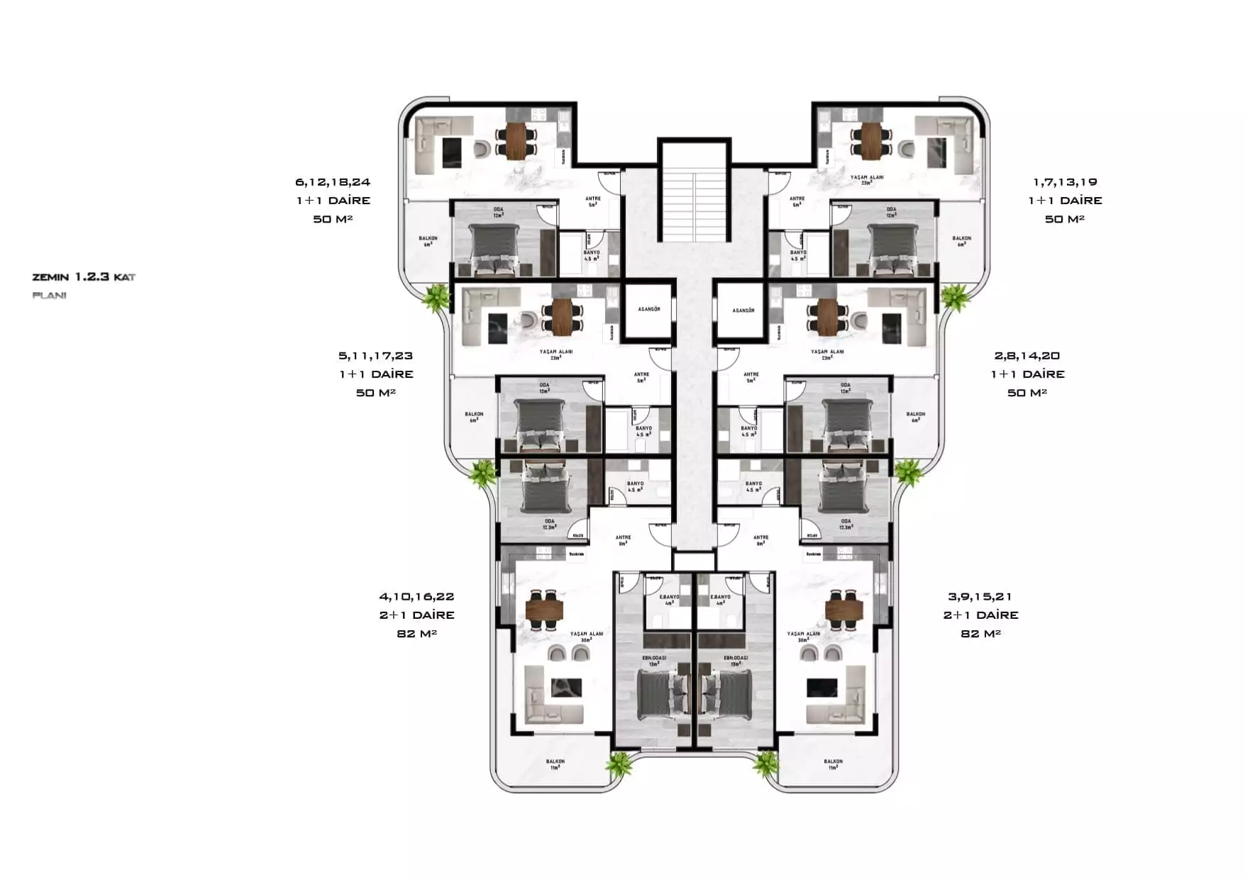 Flat 50m² in Turkey, Mahmutlar. Priced at 149000€ rent photo-9