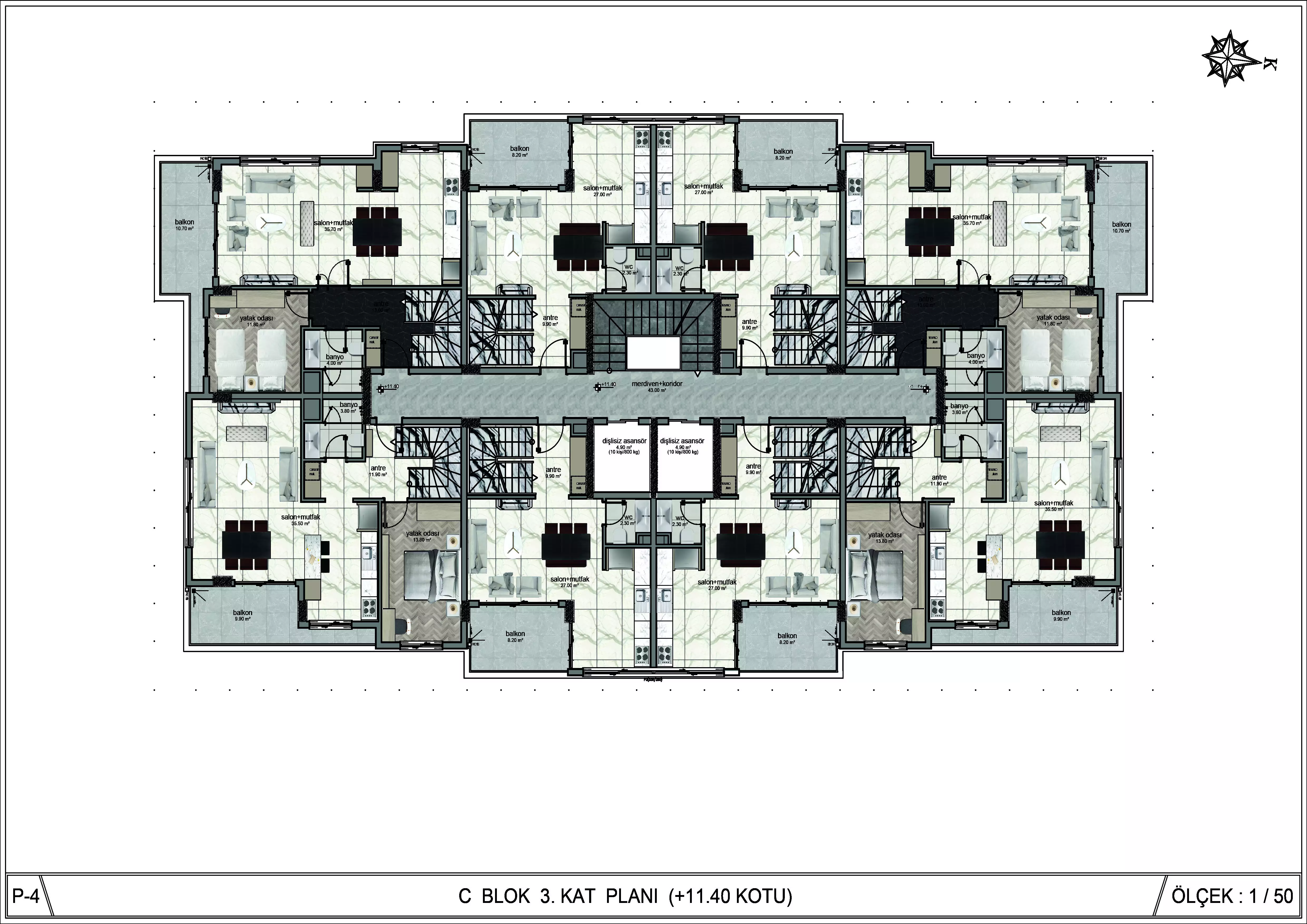Flat 55m² in Turkey, Oba. Priced at 235000€ rent photo-29