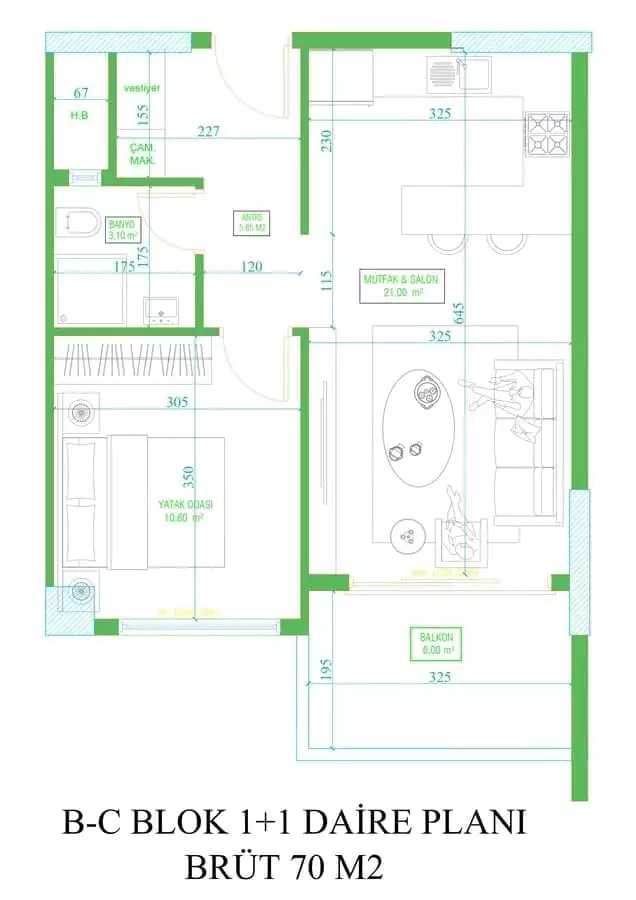 Flat 66m² in Turkey, Mersin. Priced at 65000€ rent photo-14