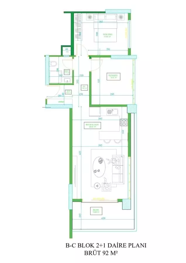 Flat 66m² in Turkey, Mersin. Priced at 65000€ rent photo-15