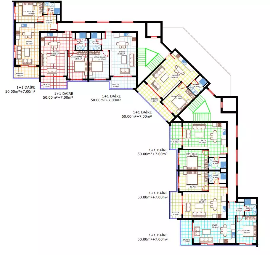 Flat 58m² in Turkey, Kargicak. Priced at 182000€ rent photo-28