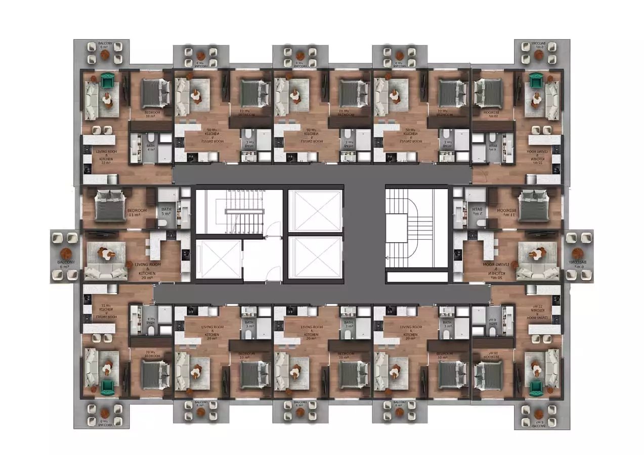 Flat 36m² in Turkey, Mersin. Priced at 60000€ rent photo-24