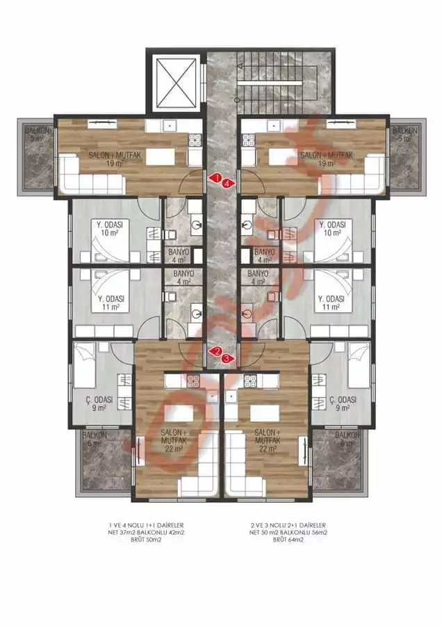 Flat 50m² in Turkey, Oba. Priced at 110000€ rent photo-5