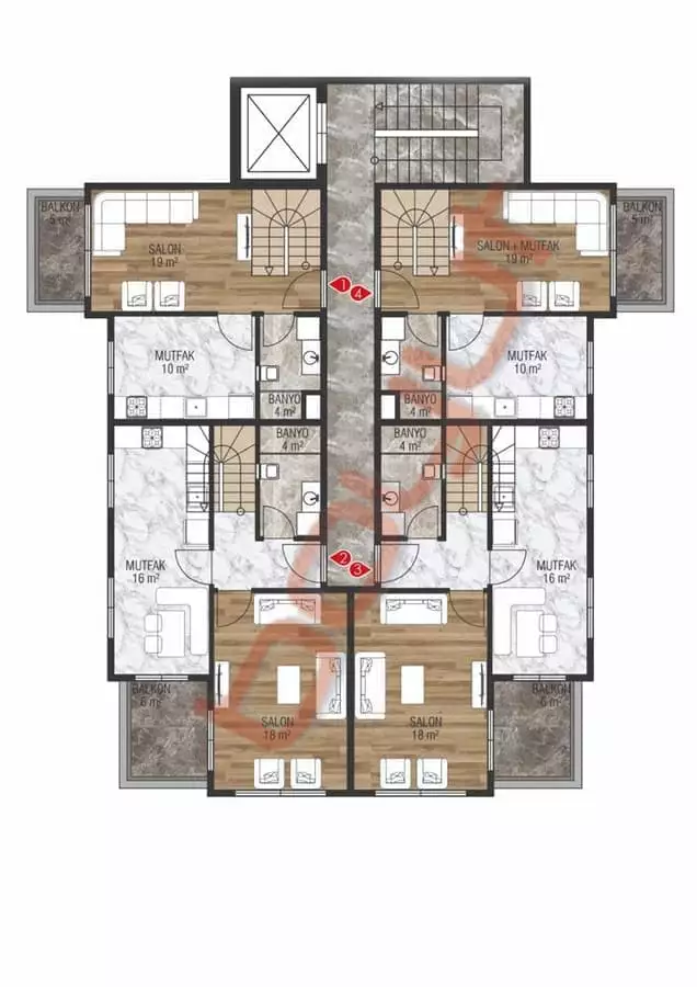 Flat 50m² in Turkey, Oba. Priced at 110000€ rent photo-6