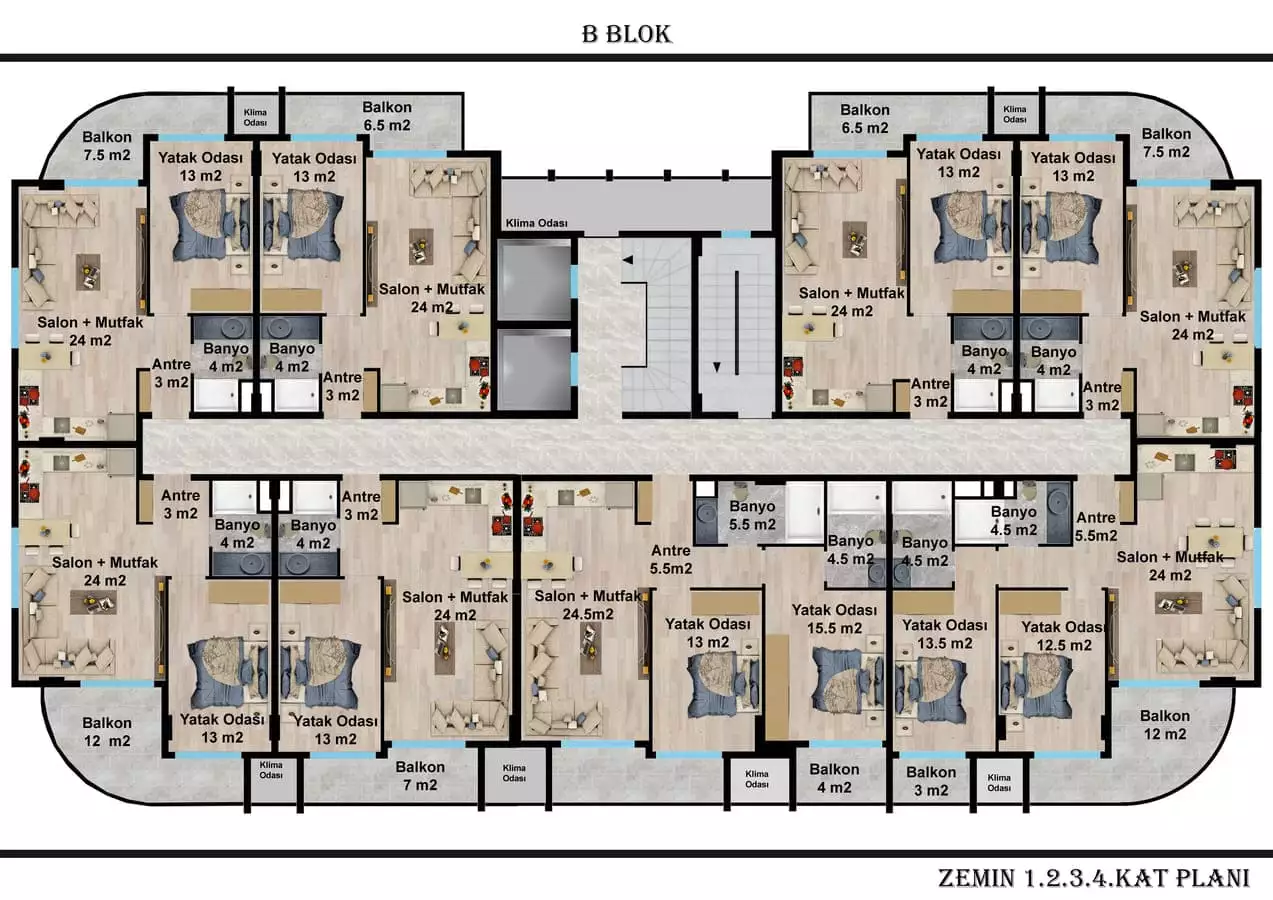 Flat 61m² in Turkey, Oba. Priced at 116000€ rent photo-6