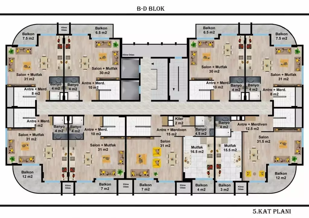 Flat 61m² in Turkey, Oba. Priced at 116000€ rent photo-7
