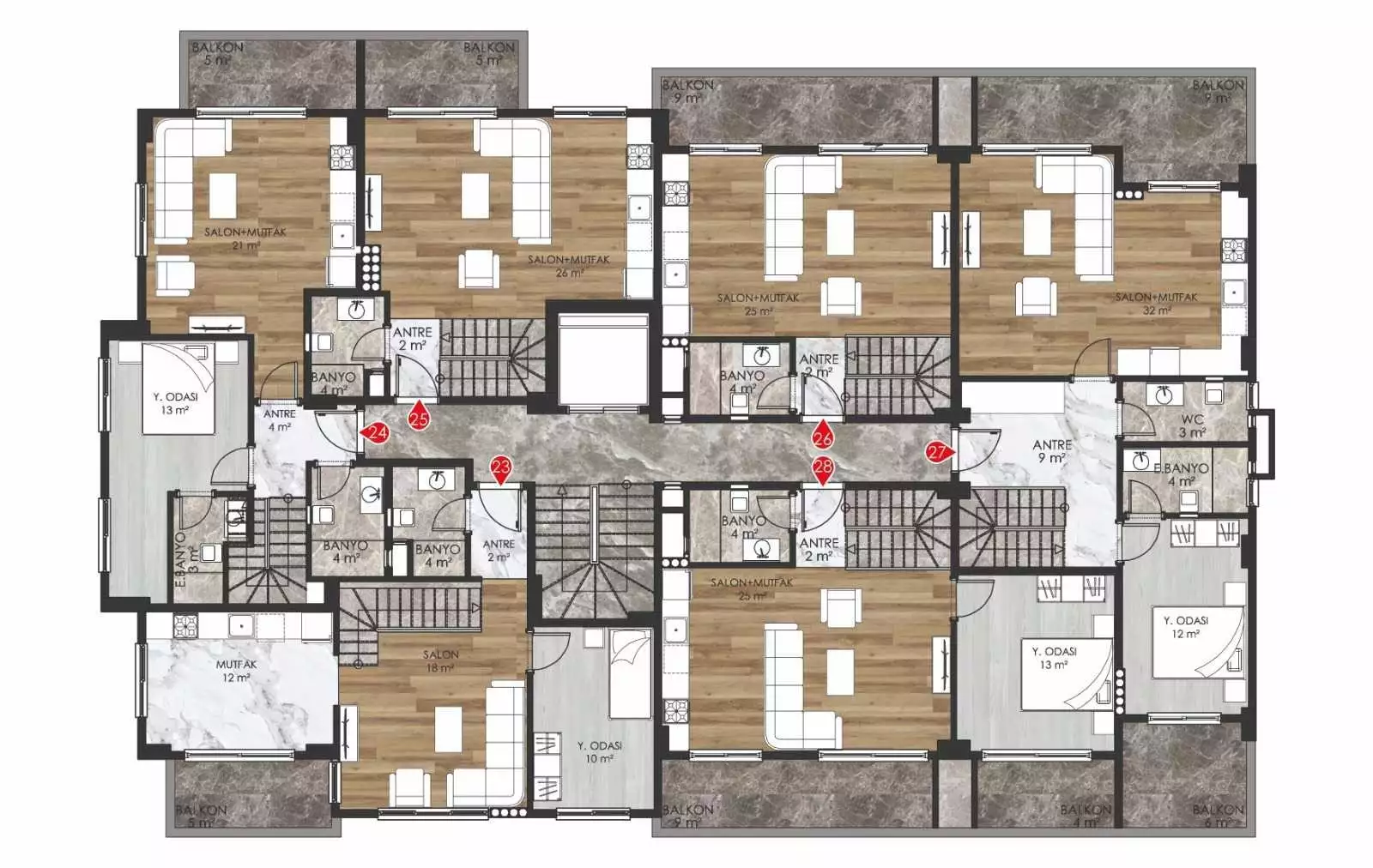 Flat 48m² in Turkey, Oba. Priced at 145000€ rent photo-25