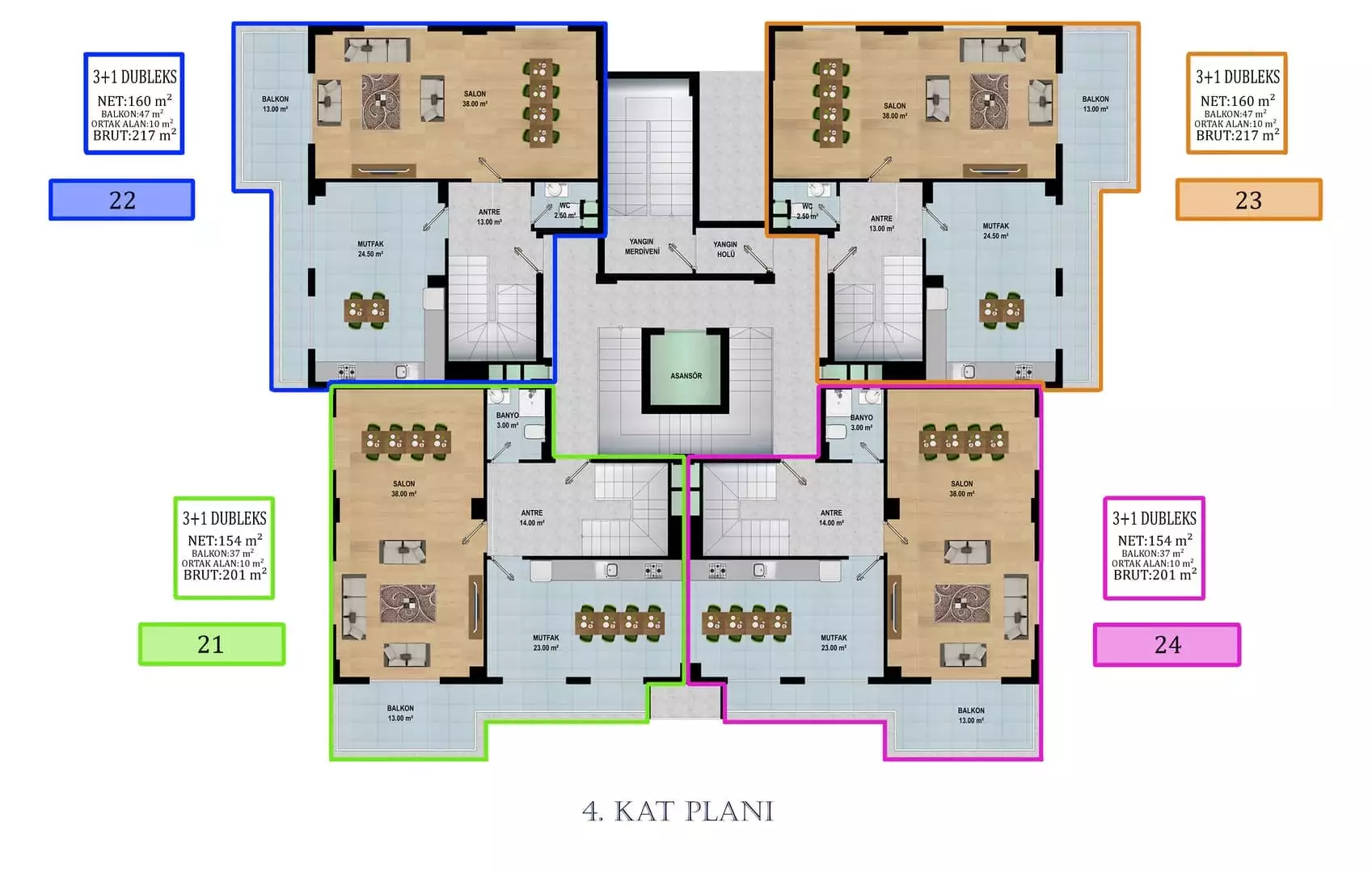 Flat 201m² in Turkey, Oba. Priced at 220000€ rent photo-8