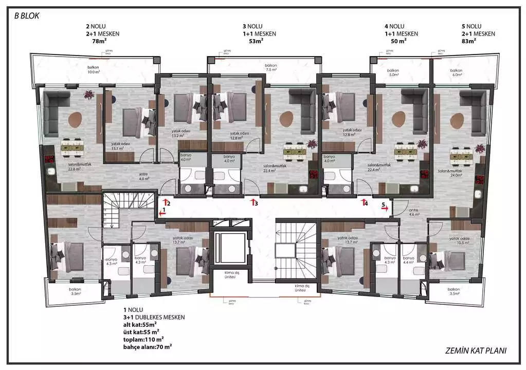 Flat 50m² in Turkey, Oba. Priced at 135000€ rent photo-24