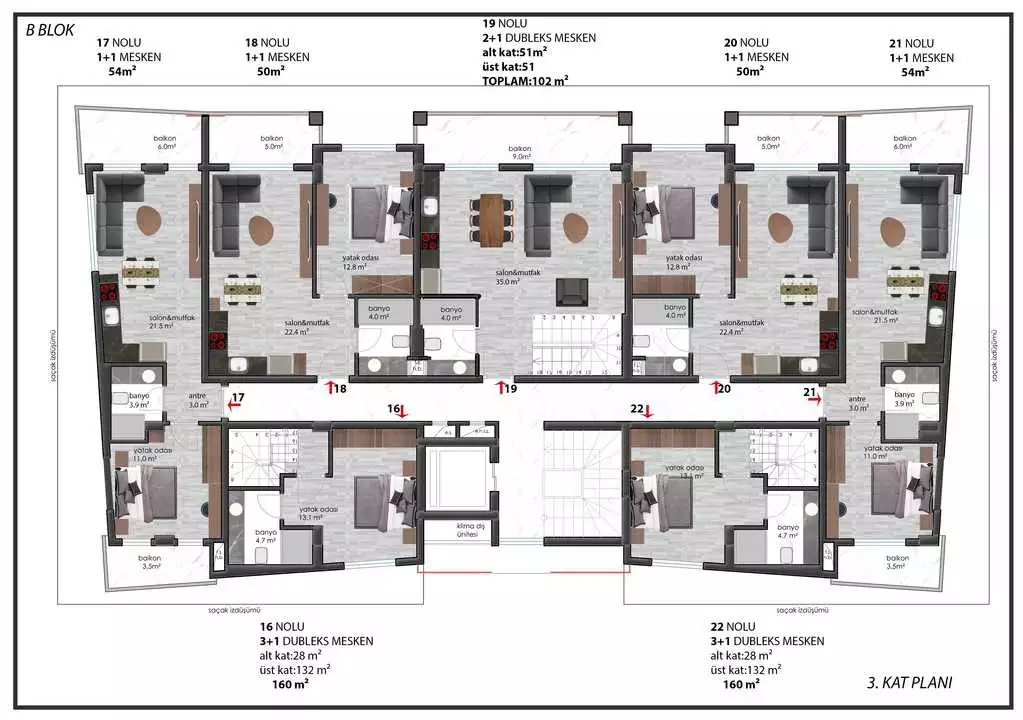 Flat 50m² in Turkey, Oba. Priced at 135000€ rent photo-27