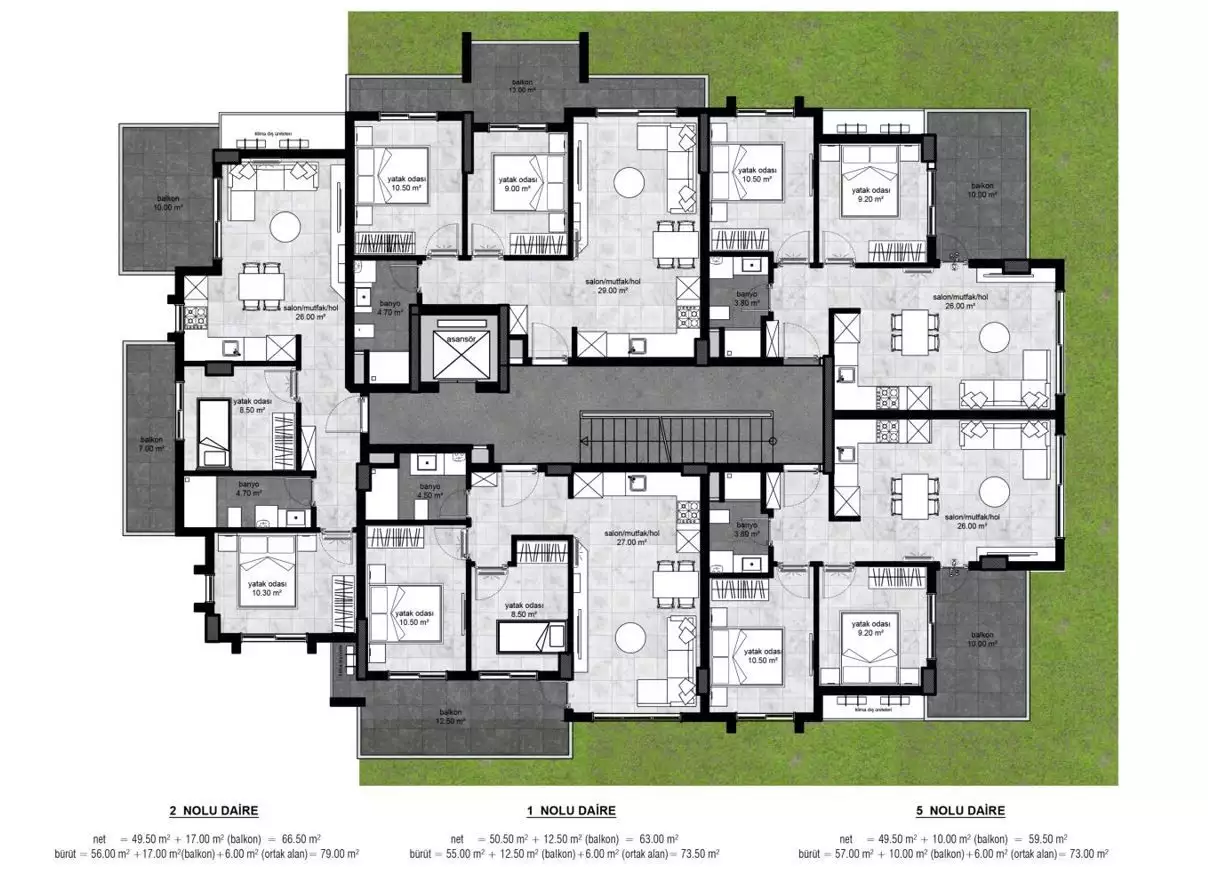 Flat 75m² in Turkey, Alania. Priced at 180000€ rent photo-27