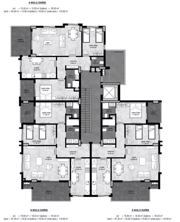 Flat 75m² in Turkey, Alania. Priced at 180000€ rent photo-28