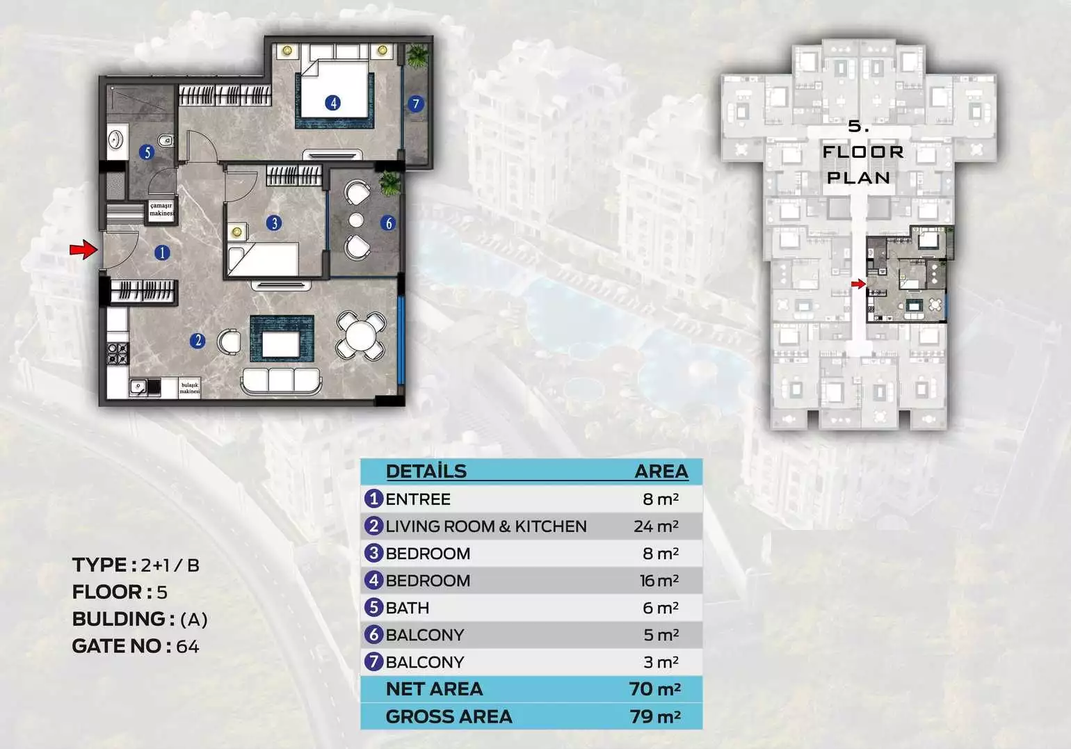 Flat 46m² in Turkey, Oba. Priced at 175000€ rent photo-18