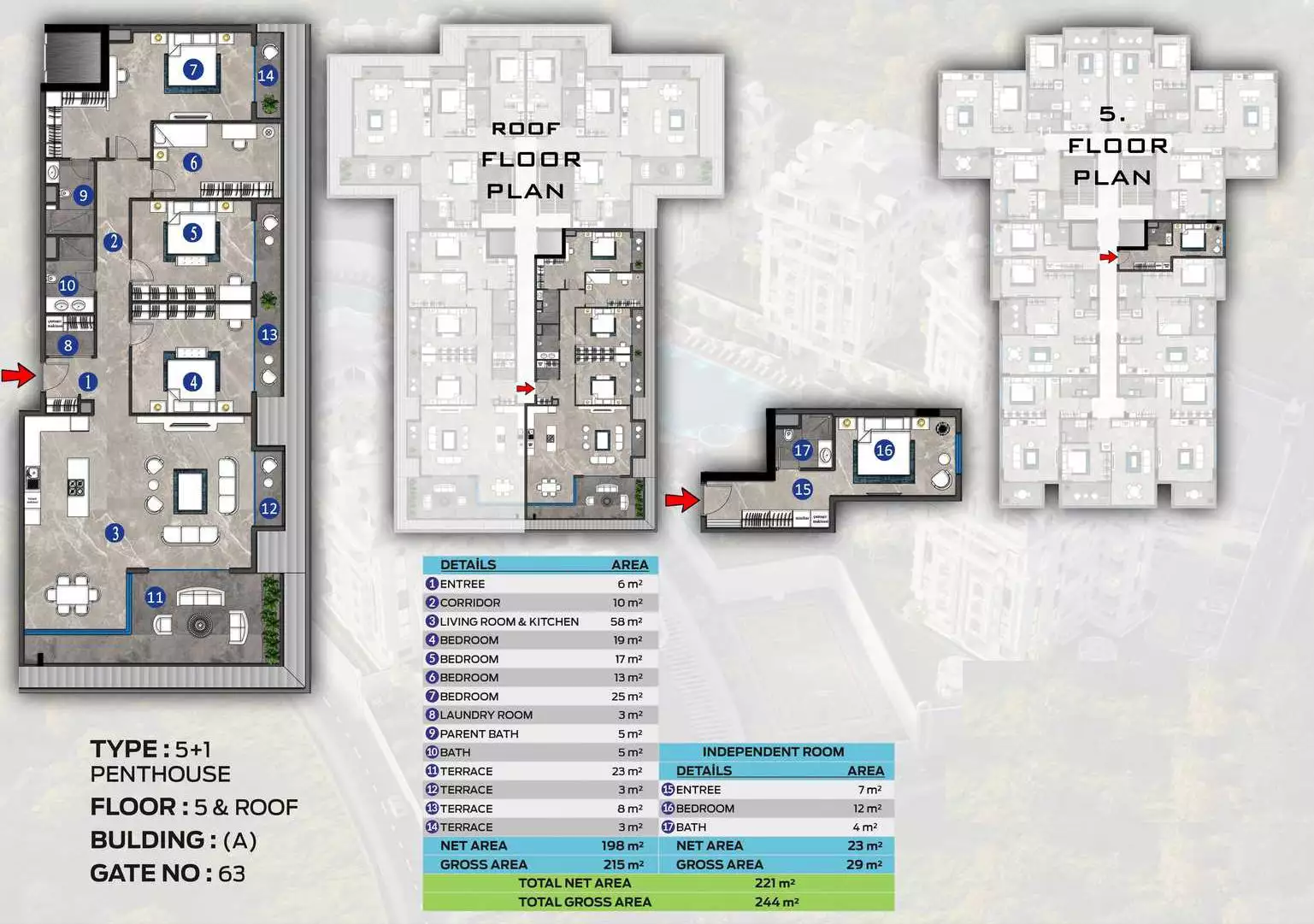 Flat 46m² in Turkey, Oba. Priced at 175000€ rent photo-19