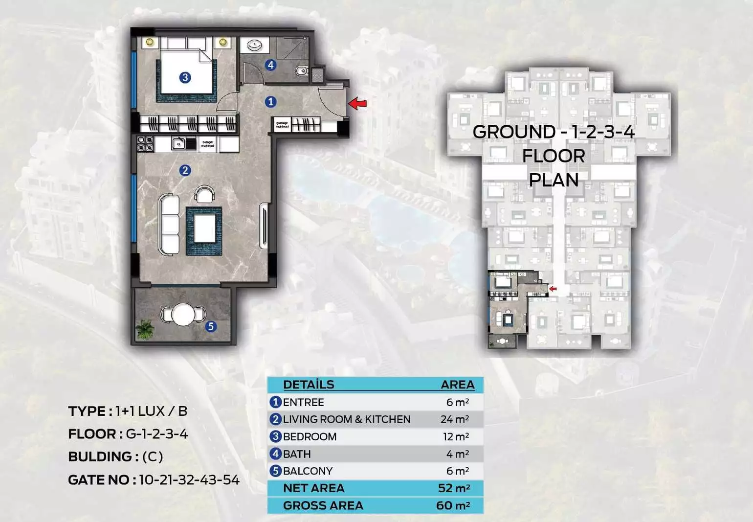 Flat 46m² in Turkey, Oba. Priced at 175000€ rent photo-21