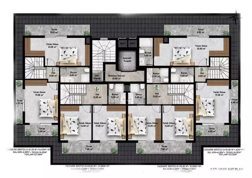 Flat 56m² in Turkey, Alania. Priced at 185000€ rent photo-24
