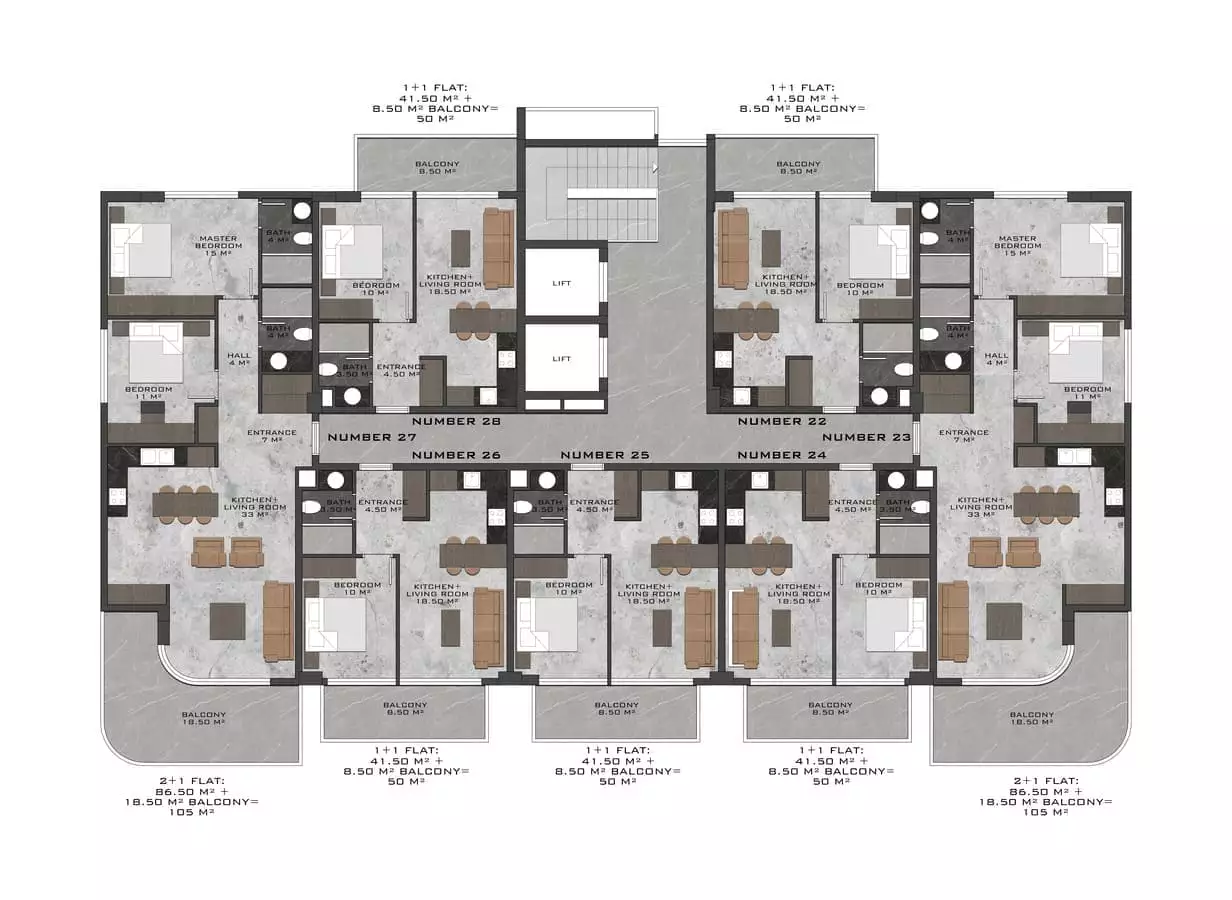 Flat 60m² in Turkey, Kestel. Priced at 209000€ rent photo-19