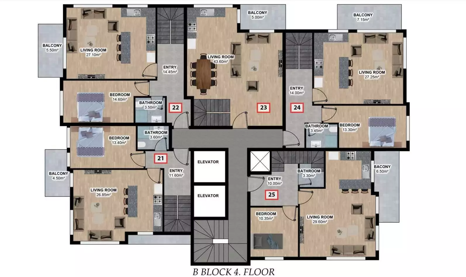 Penthouse 55m² in Turkey, Alania. Priced at 199000€ rent photo-13