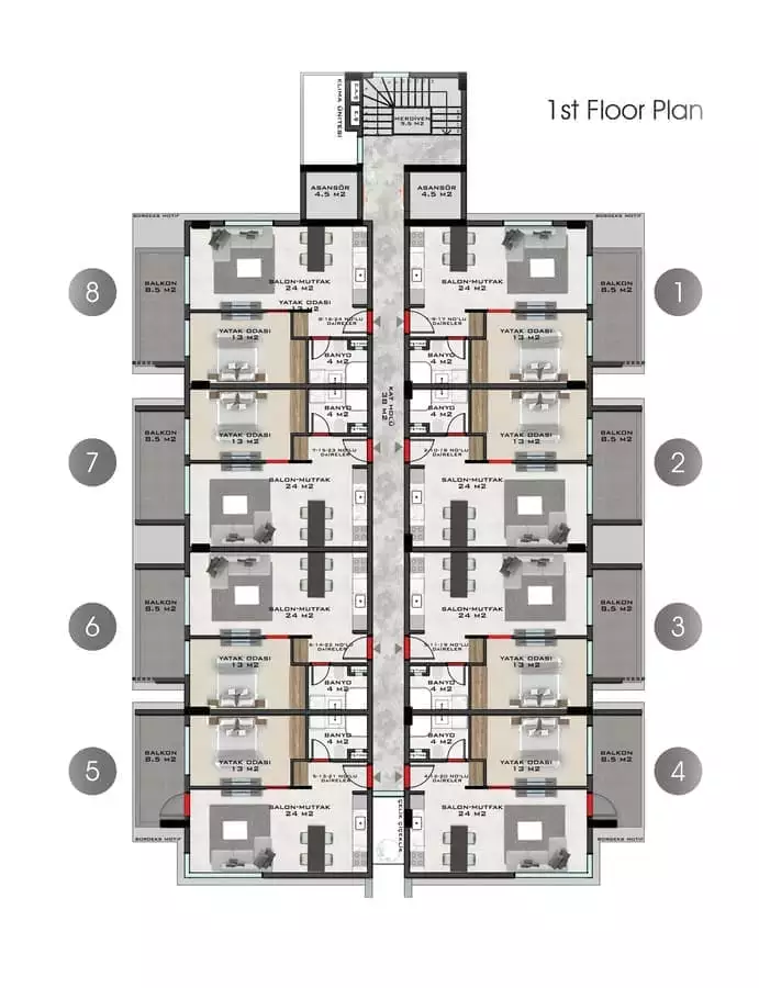 Flat 49m² in Turkey, Mahmutlar. Priced at 130000€ rent photo-19
