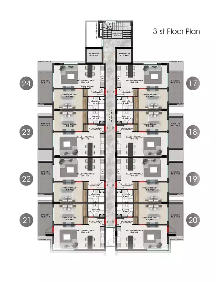 Flat 49m² in Turkey, Mahmutlar. Priced at 130000€ rent photo-21