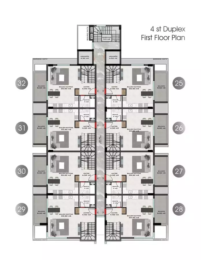 Flat 49m² in Turkey, Mahmutlar. Priced at 130000€ rent photo-22