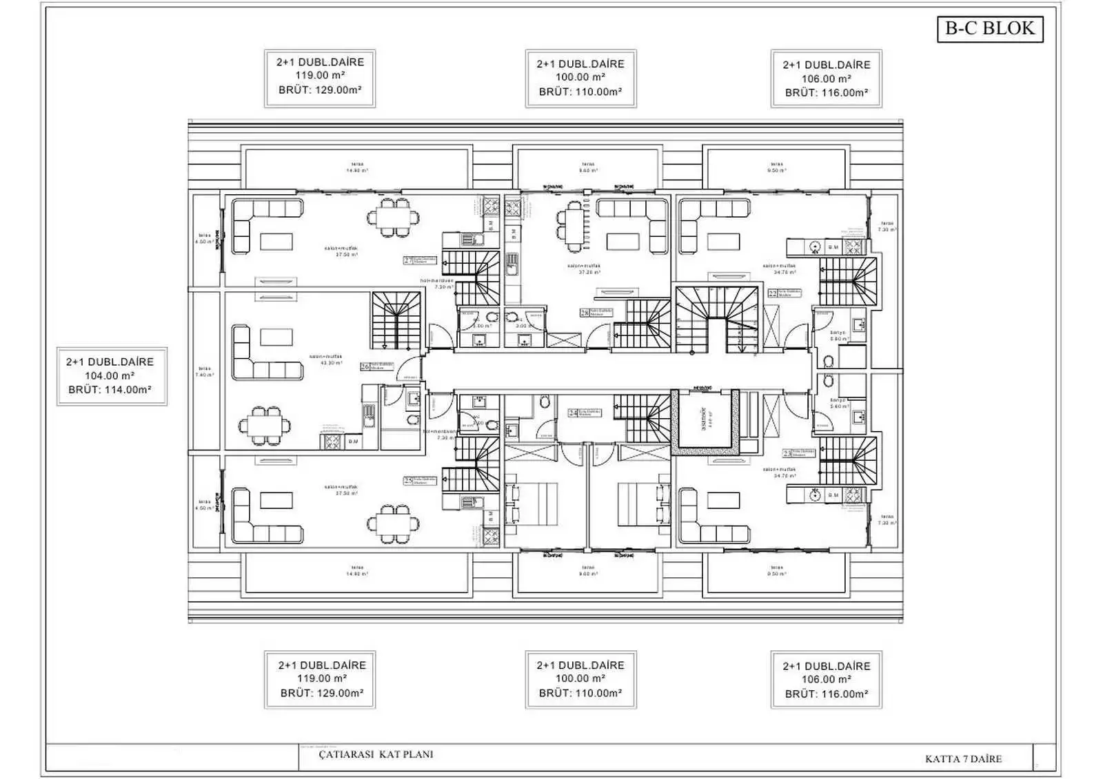Flat 54m² in Turkey, Kargicak. Priced at 140000€ rent photo-27