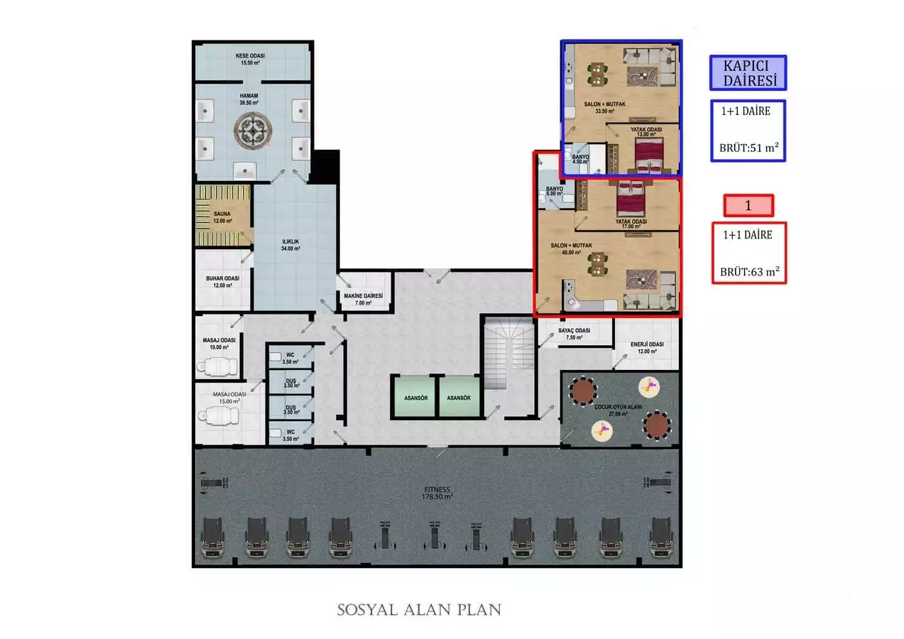Flat 58m² in Turkey, Avsallar. Priced at 99500€ rent photo-25