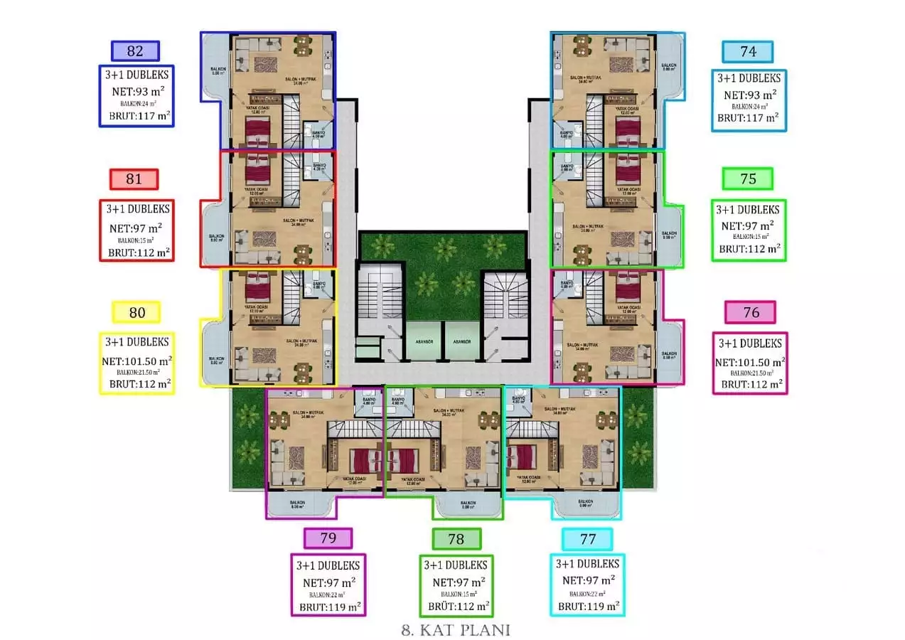 Flat 58m² in Turkey, Avsallar. Priced at 99500€ rent photo-27