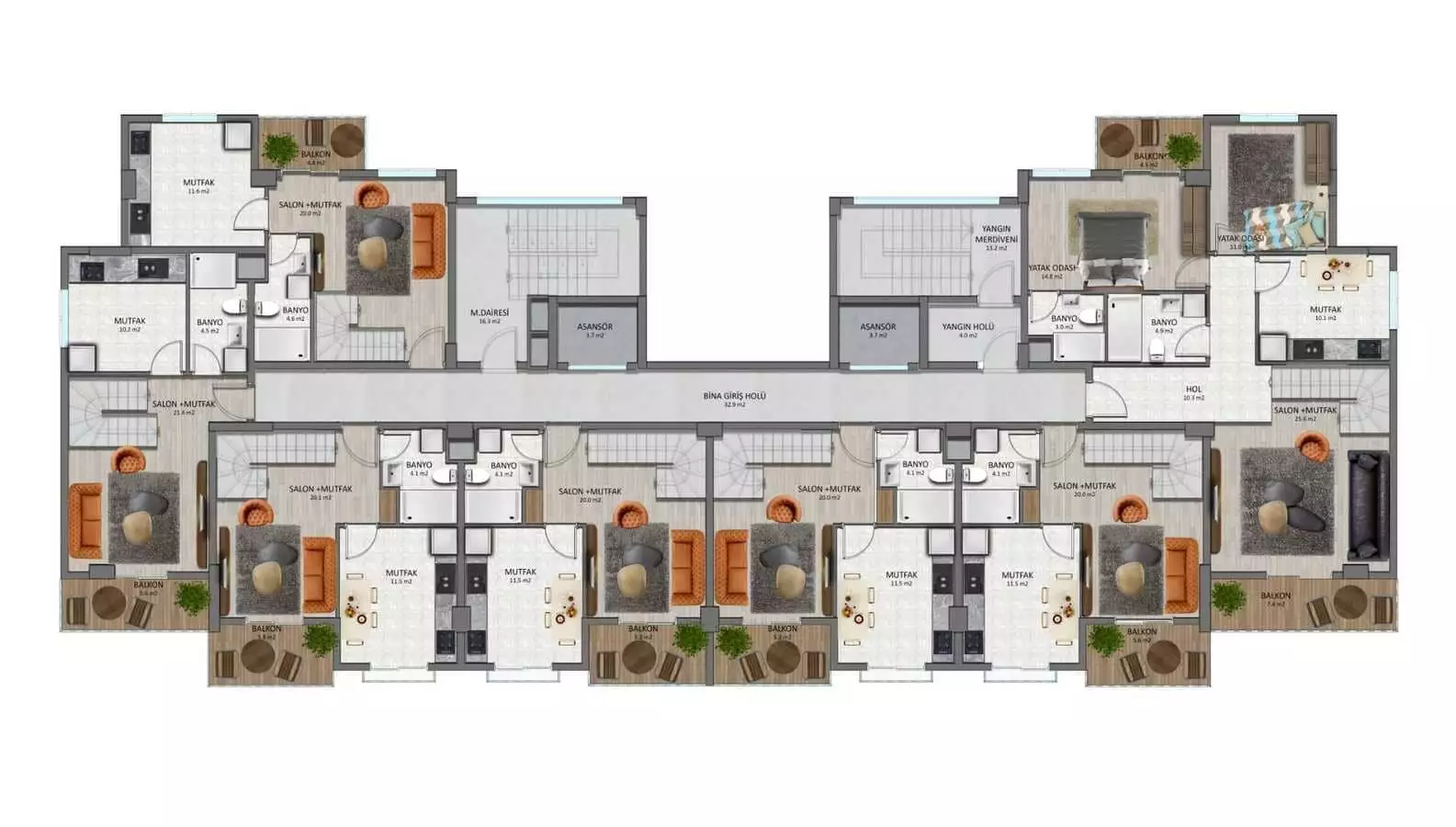 Flat 52m² in Turkey, Avsallar. Priced at 105000€ rent photo-27