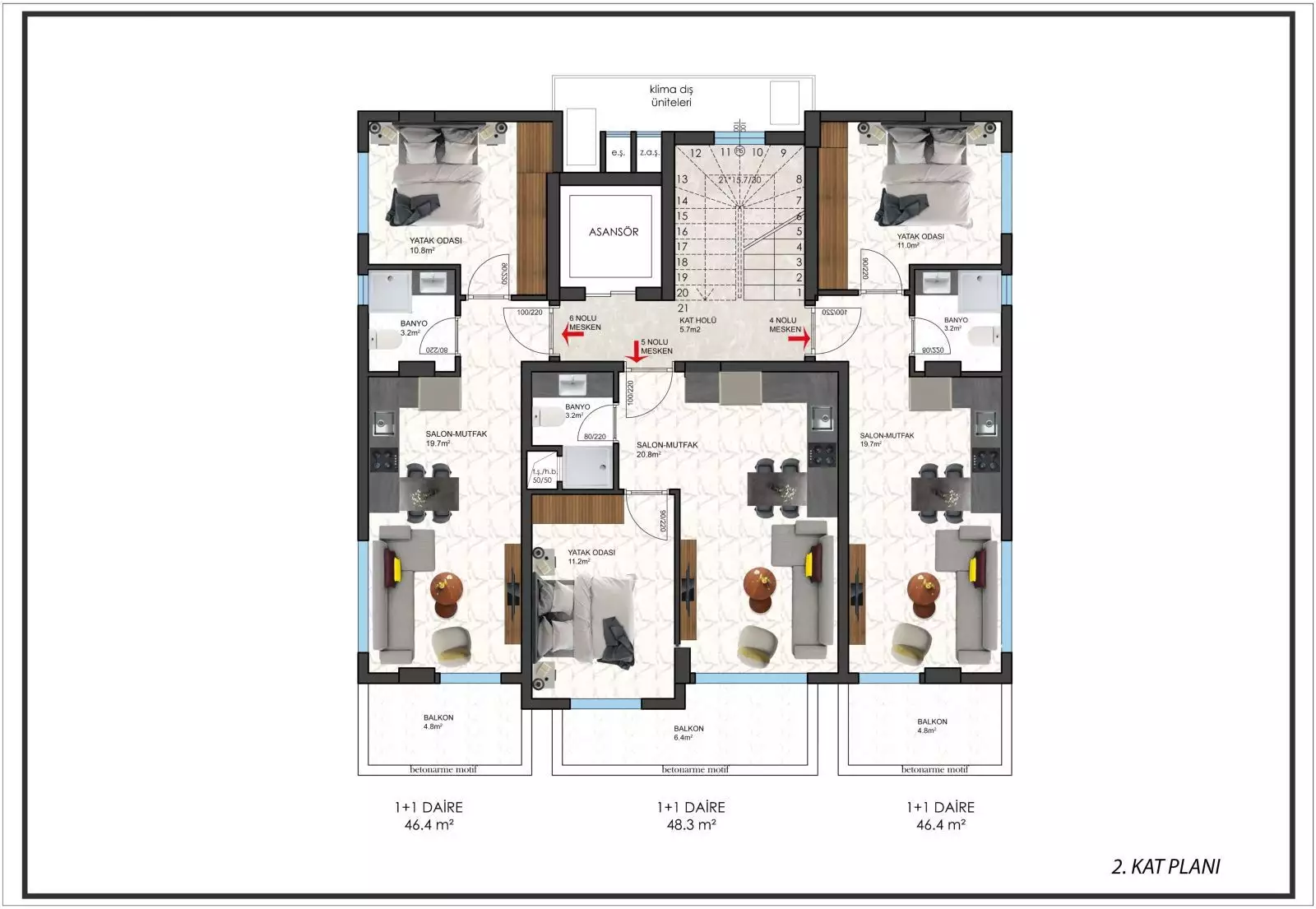 Flat 47m² in Turkey, Demirtas. Priced at 120000€ rent photo-25