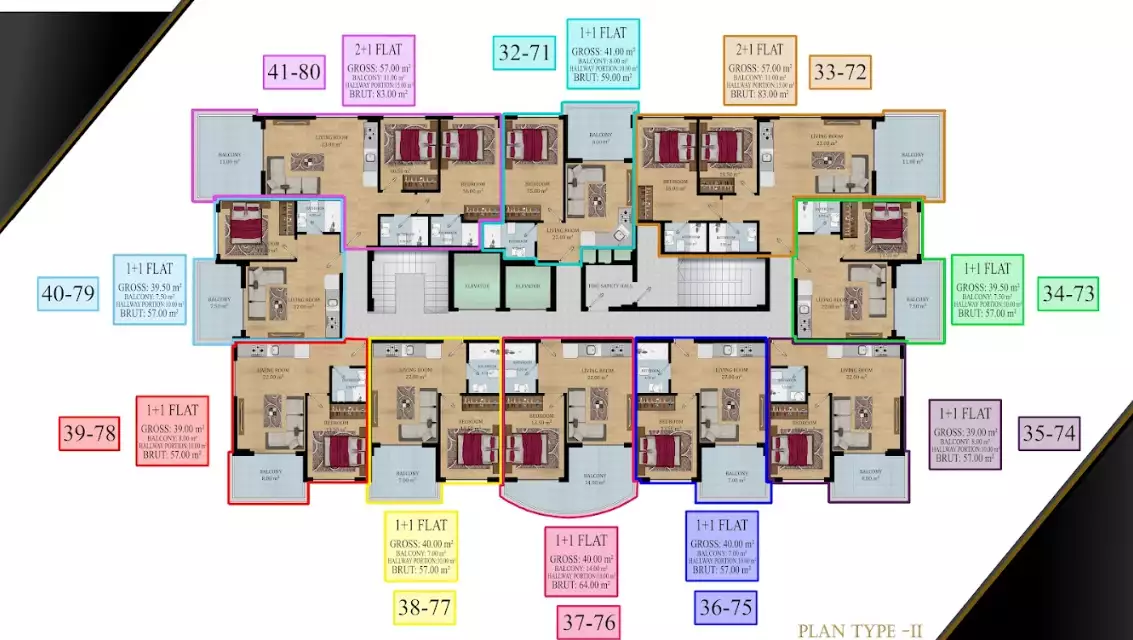 Flat 57m² in Turkey, Avsallar. Priced at 185500€ rent photo-14