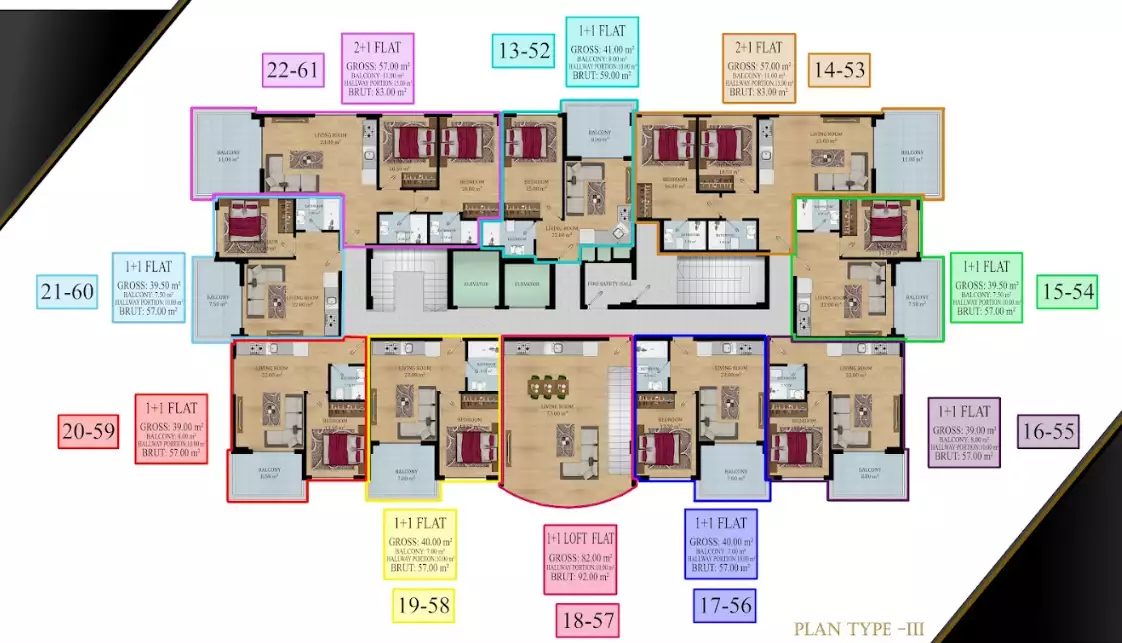 Flat 57m² in Turkey, Avsallar. Priced at 185500€ rent photo-15