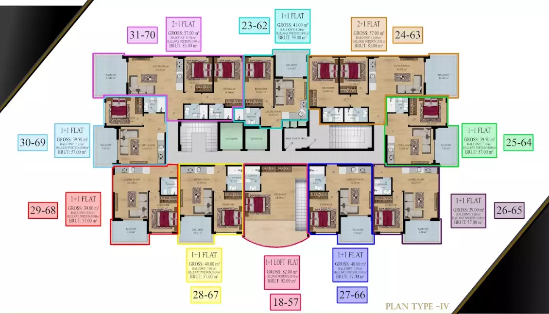 Flat 57m² in Turkey, Avsallar. Priced at 185500€ rent photo-16