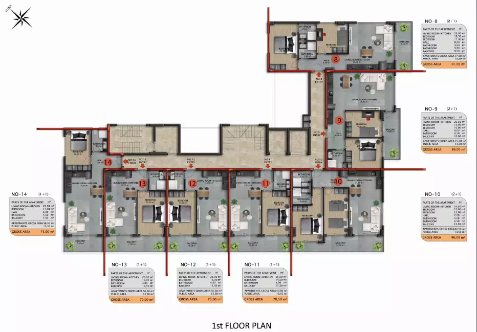 Flat 56m² in Turkey, Avsallar. Priced at 100000€ rent photo-18