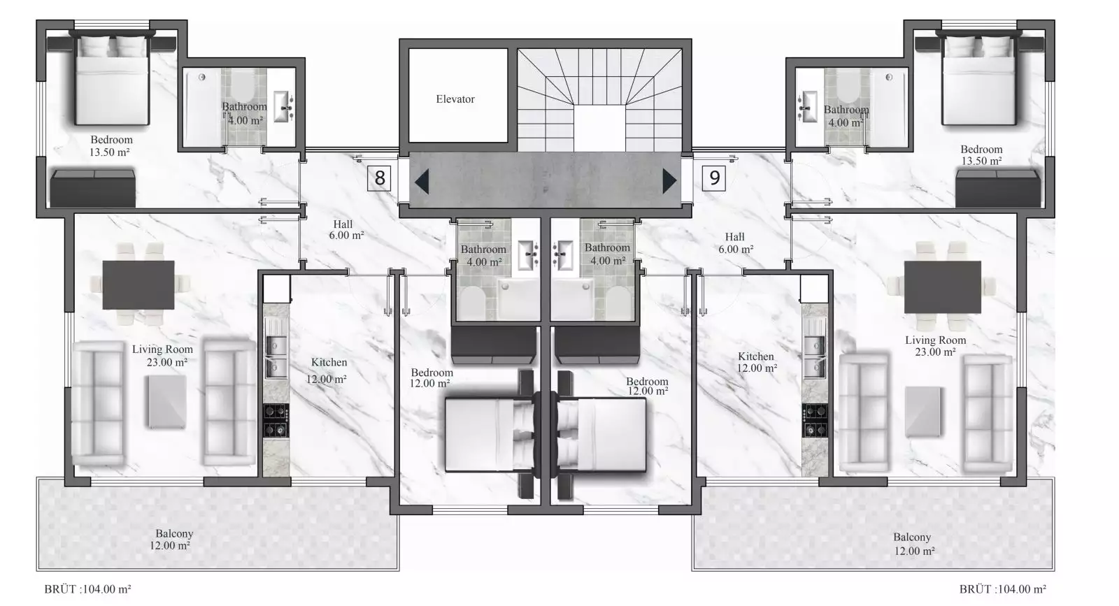 Flat 52m² in Turkey, Oba. Priced at 148350€ rent photo-29