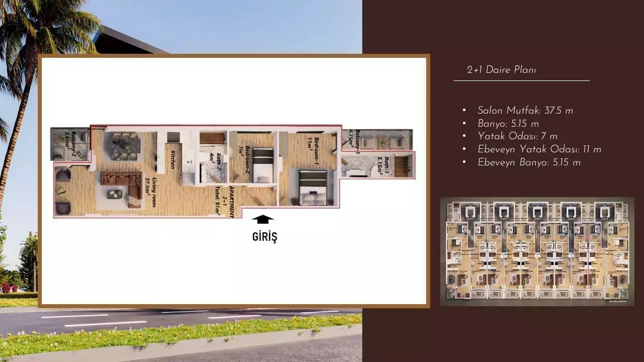 Flat 55m² in Turkey, Demirtas. Priced at 249000€ rent photo-13