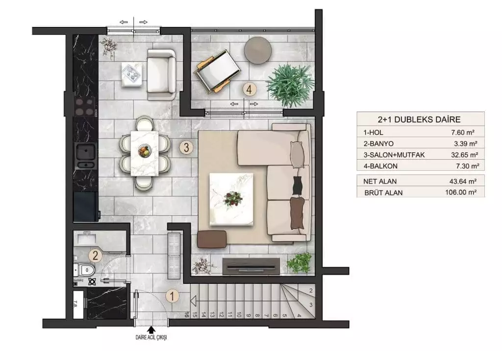 Flat 45m² in Turkey, Gazipasа. Priced at 147000€ rent photo-20