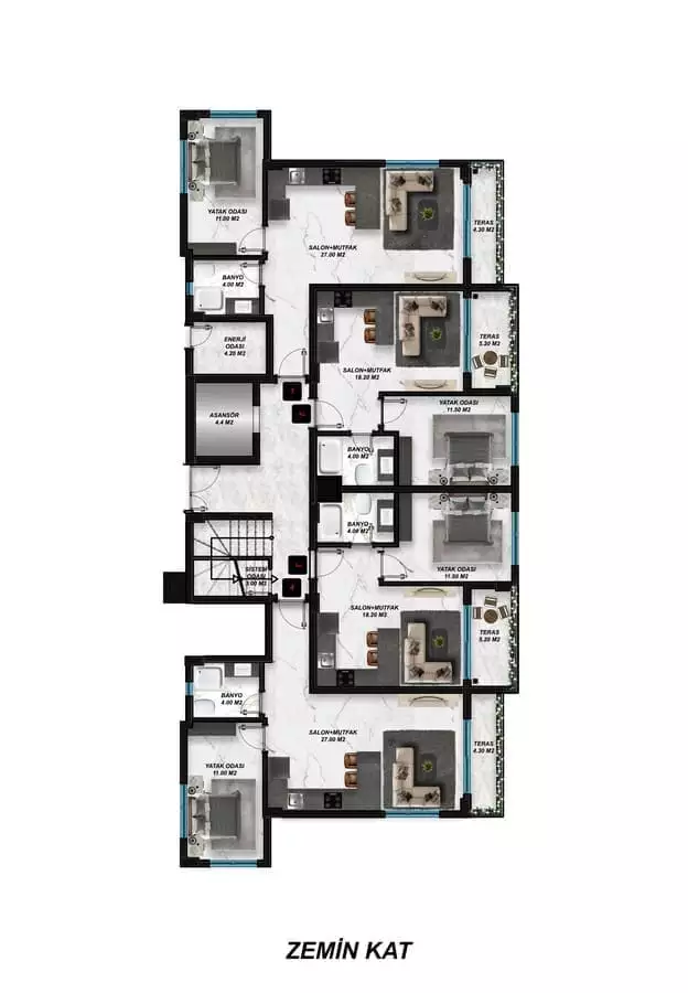 Flat 45m² in Turkey, Gazipasа. Priced at 120000€ rent photo-25
