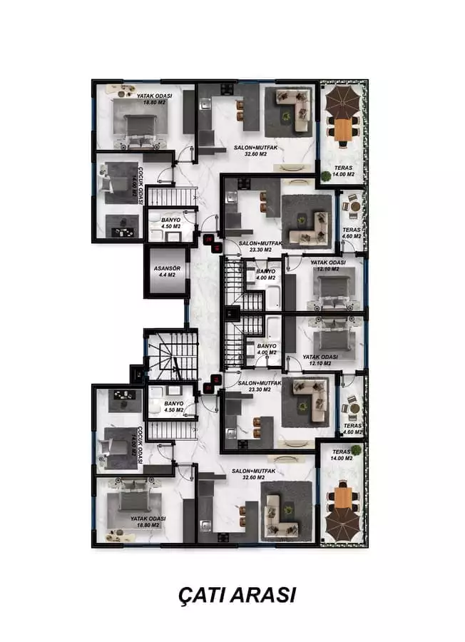 Flat 45m² in Turkey, Gazipasа. Priced at 120000€ rent photo-29