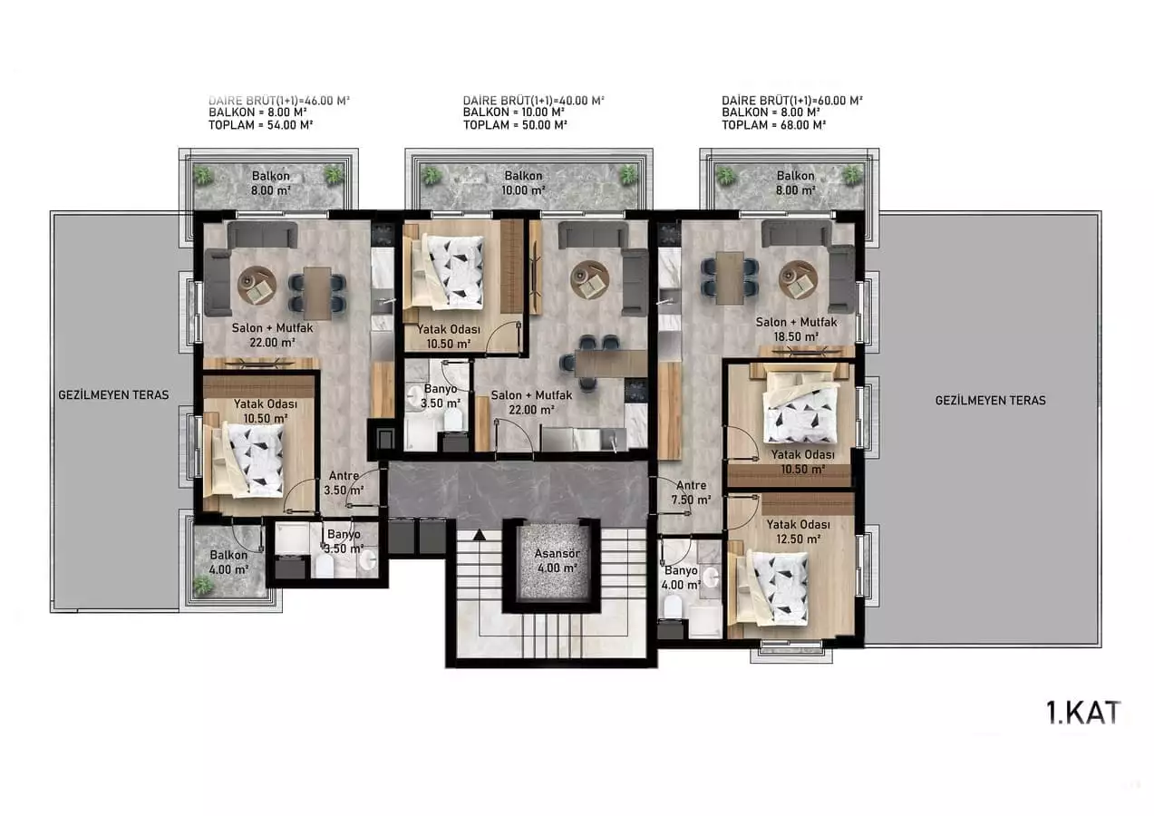 Flat 53m² in Turkey, Kestel. Priced at 150000€ rent photo-22