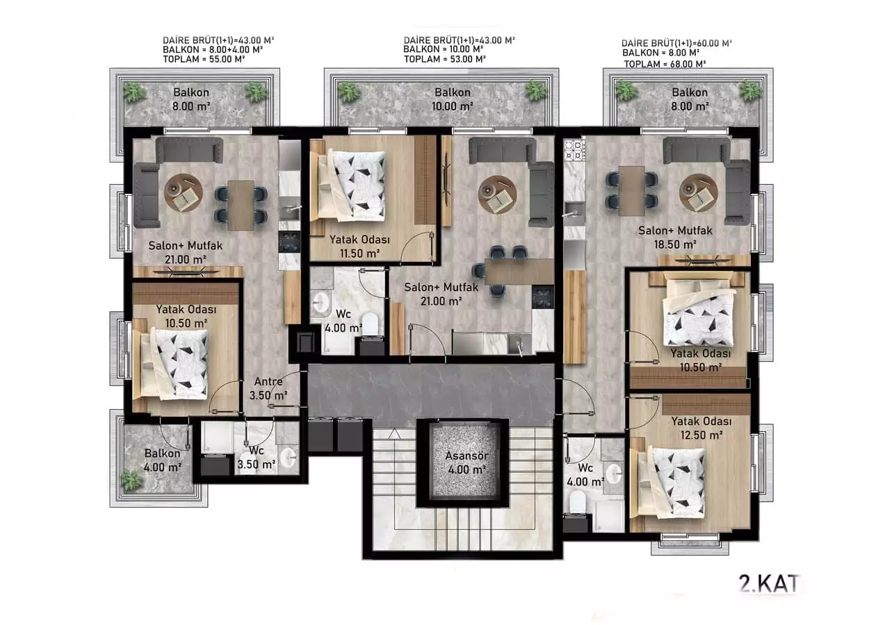 Flat 53m² in Turkey, Kestel. Priced at 150000€ rent photo-23
