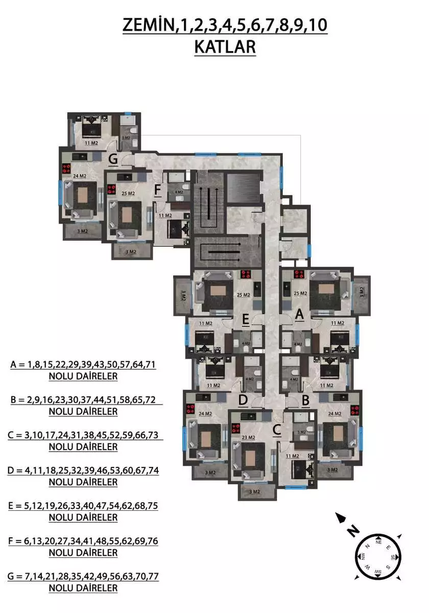 Flat 42m² in Turkey, Mahmutlar. Priced at 122500€ rent photo-26
