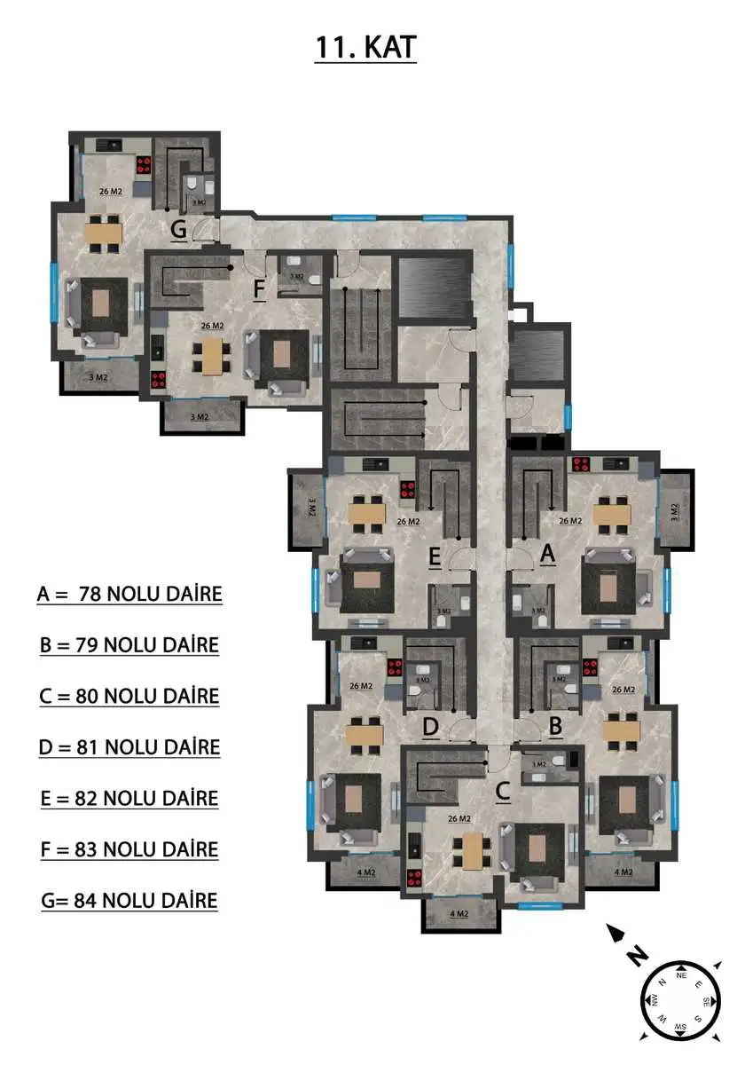 Flat 42m² in Turkey, Mahmutlar. Priced at 82500€ rent photo-27