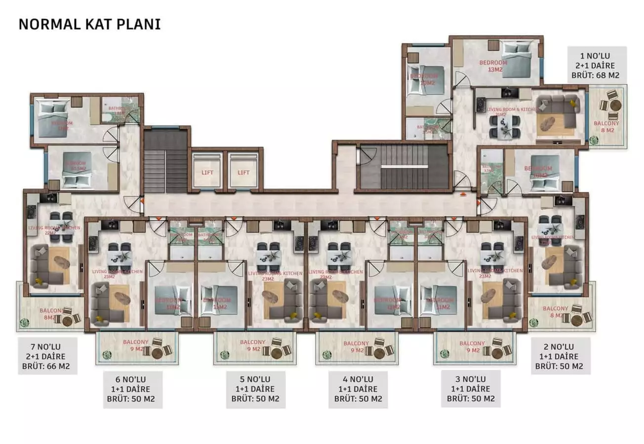Flat 50m² in Turkey, Demirtas. Priced at 125000€ rent photo-29
