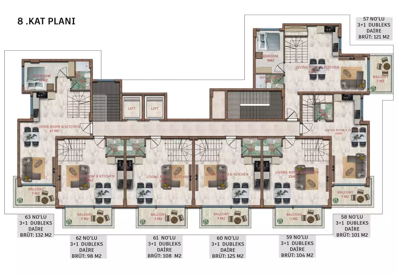 Flat 50m² in Turkey, Demirtas. Priced at 125000€ rent photo-30